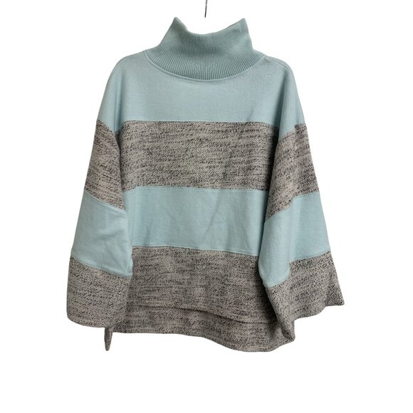 Anthropologie Daily Practice M Cotton Knit Colorblock Pullover Sweater Stripes - Picture 3 of 9